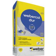 Mortier-colle webercol dur pour carrelage poreux - gris - sac de 25 kg