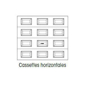 Porte de garage Novodoor basculante débordante cassettes blanc avec serrure L 2500 x H 2125 mm