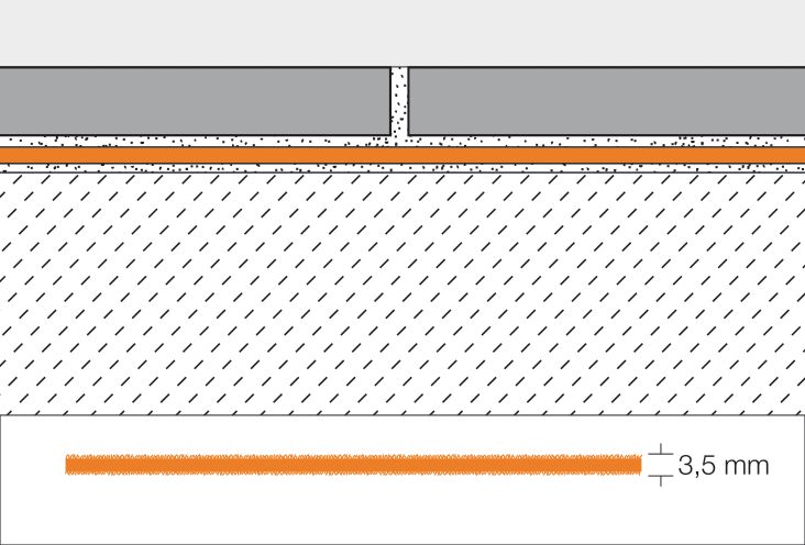 Natte d'isolation phonique Ditra Sound dalle 55x75cm hauteur 3,5mm Réf. DITRA-S355