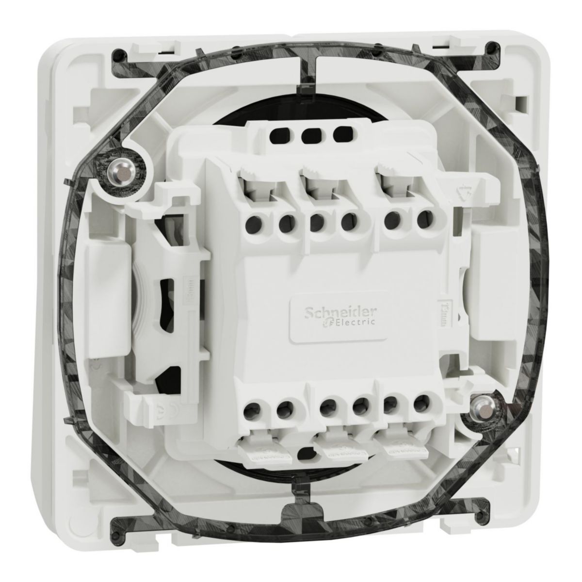 Double va-et-vient Mureva Styl - composable - IP55 - IK08 - connexion auto - blanc