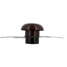 Chapeau de ventilation à collerette d'étanchéité CDT12M - avec moustiquaire - PVC marron - Ø 125 mm - collerette 450x330 mm