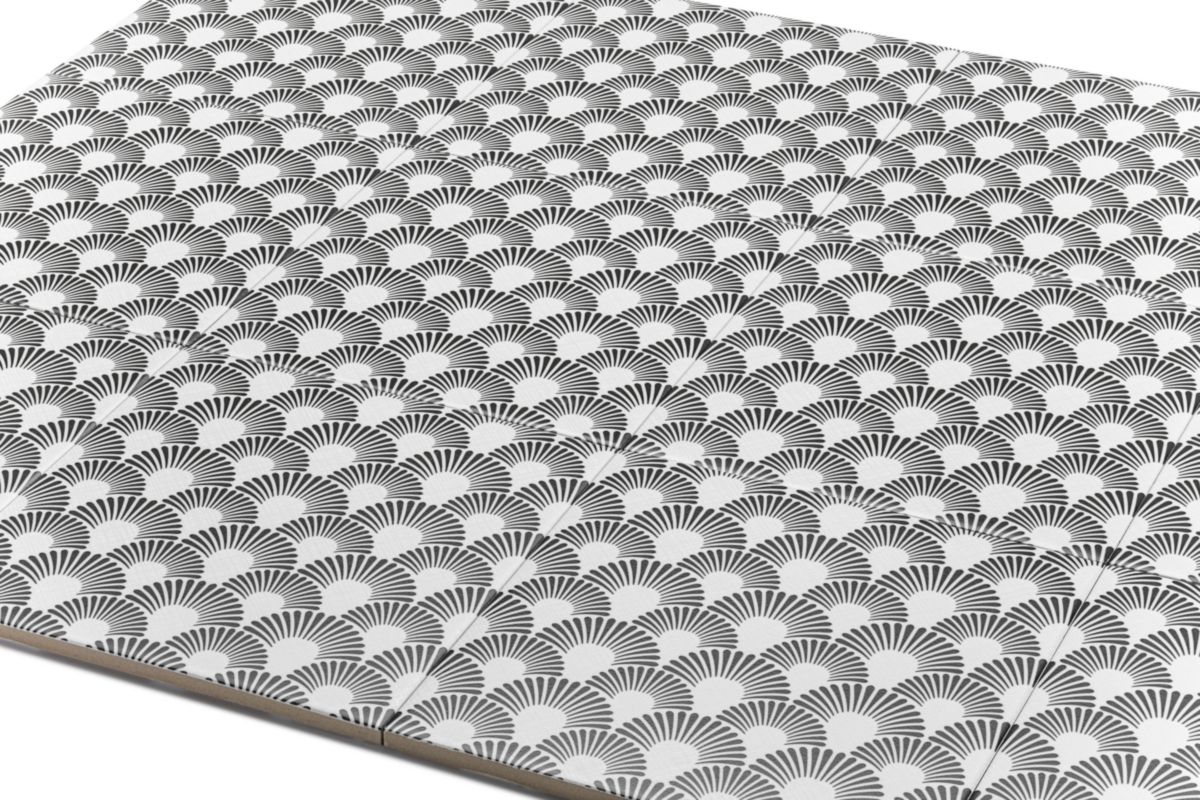 Carrelage intérieur Wallpaper - grès cérame émaillé - Akzent Gotu classy black - 18,5x18,5 cm - ép. 8 mm