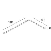 Barre d'appui CONFORT H 900 gauche en angle 67 x 101 cm, chromé réf. AH994DCR