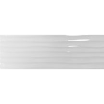 Faïence Arte Deco Twist Evolution blanc brillant wave décor 20 x 60 cm