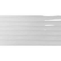 Faïence Arte Deco Twist evolution wave blanc brillant rectifié 29 x 59 cm