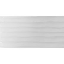 Faïence Arte Deco Twist evolution wave blanc mat rectifié 29 x 59 cm