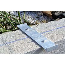 Fixation Odemur pour bloc béton de 200 - aluminium - 270x60x3 mm