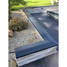 Couvertine Odemur chapeau - aluminium anthracite 7016 mat - 3100x270 mm