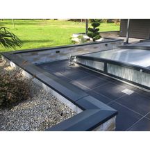 Couvertine Odemur chapeau - aluminium anthracite 7016 mat - 3100x270 mm