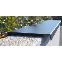 Couvertine Odemur plat - aluminium anthracite 7016 structuré - 3100x270 mm