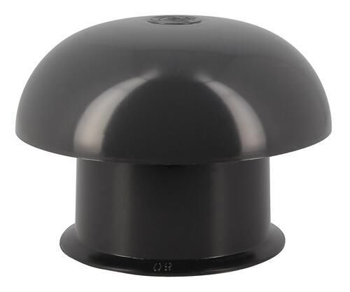 Chapeau de ventilation simple avec moustiquaire CC8M ardoise diamètre sortie 80 mm