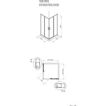 Paroi de douche Alterna Concerto accès d'angle coulissant L 90 x H 195 cm profilé blanc verre transparent