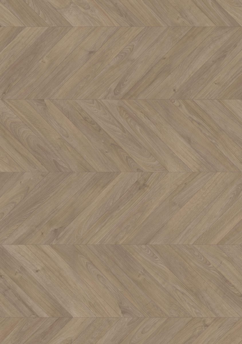 Sol intérieur stratifié Impressive Patterns - chevron chêne taupe - 8x396x1200 mm