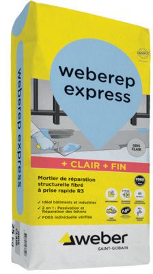 Mortier de réparation weberep express - sac de 25 kg