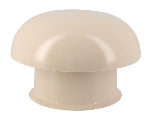 Chapeau de ventilation CC10SM PVC simple sable avec moustiquaire diamètre embase 100 mm