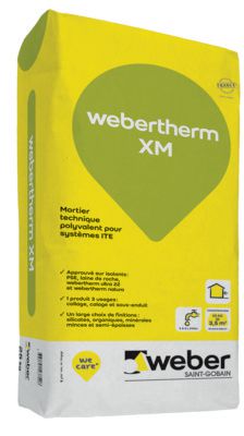 Sous-enduit minéral pour ITE webertherm XM - sac de 25 kg