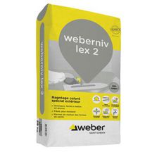 Ragréage coloré spécial extérieur Weber Niv Lex 2 - gris ciment - sac de 25 kg