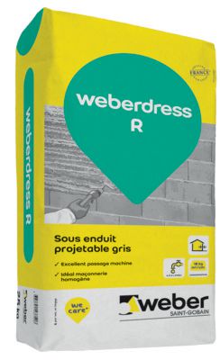 Corps d'enduit weberdress R à projeter - sac de 25 kg