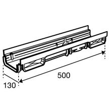 Caniveau 130 bas Connecto CAB773 - PVC gris clair - L. 0,5 m