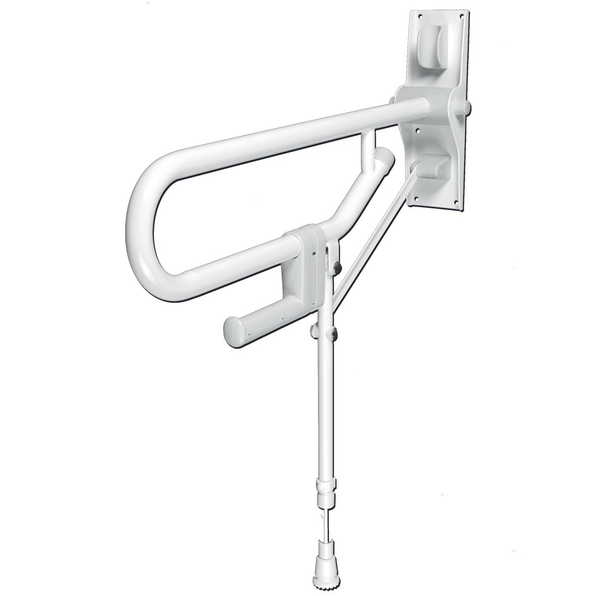 Barre double rabattable AKW INTERNATIONAL avec pied réglable blanc réf. 01830WH-LS