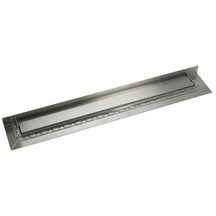 Caniveau douche à l'italienne Ekinox+ KBE100 avec platine d'étanchéité et relevé mur - inox satiné - grille décalée 13 mm - garde d'eau 30 mm - Dn 50 - L. 1000 mm