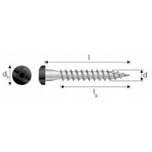 Vis à tête noire pour connecteur - Ø 5x35 mm - boîte de 100 pcs