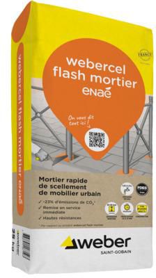 Mortier à prise rapide Webercel flash - sac de 25 kg