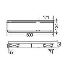 Caniveau 130 bas Connecto CAB773 - PVC gris clair - L. 0,5 m