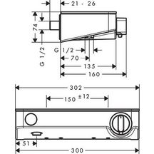 Mitigeur thermostatique douche Ecostat ShowerTablet Select 300 blanc chromé réf. 13171400