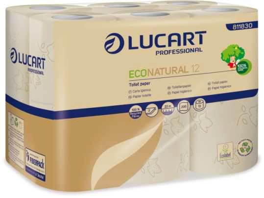 Papier Toilette ECONATURAL 200 Formats - Lot de 12 rouleaux  Réf. NATPH12