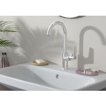 Mitigeur lavabo bec haut bec orientable sur 120 degrés HG Logis 210 réf. 71130000