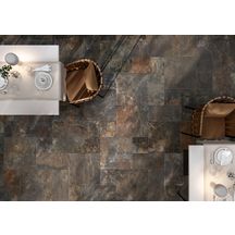 Carrelage extérieur grès cérame Geology Two - fossil antidérapant rectifié - 50x100x2 cm