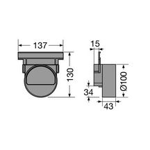 Fond de naissance diamètre 100mm UNAT177 pour caniveau CAN177