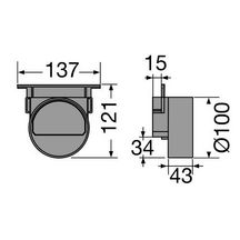 Fond de naissance diamètre 100mm UNAT178 pour caniveau 178