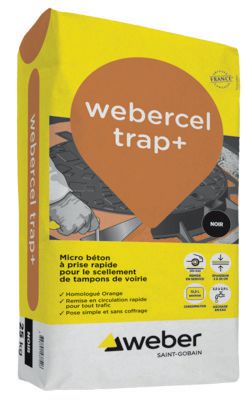 Micro-béton pour tampon de voirie webercel trap+ - sac de 25 kg