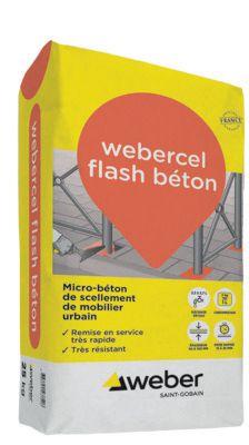 Webercel flash béton à prise rapide - sac de 25 kg