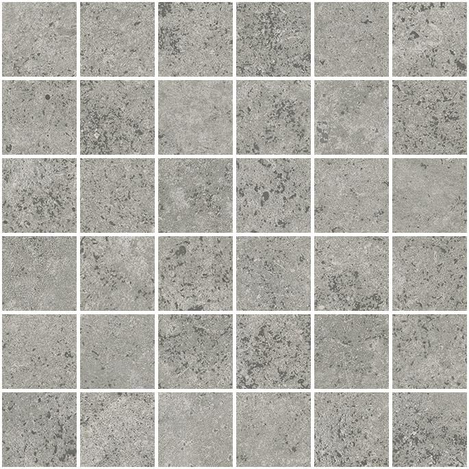 Mosaïque su rete grès cérame Glam - grigio naturale rectifié - 30x30 cm