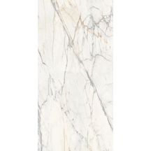 Carrelage XXL Grande Marble Look - grès cérame rectifié - golden white lustré - 120x240 cm - ép. 6 mm