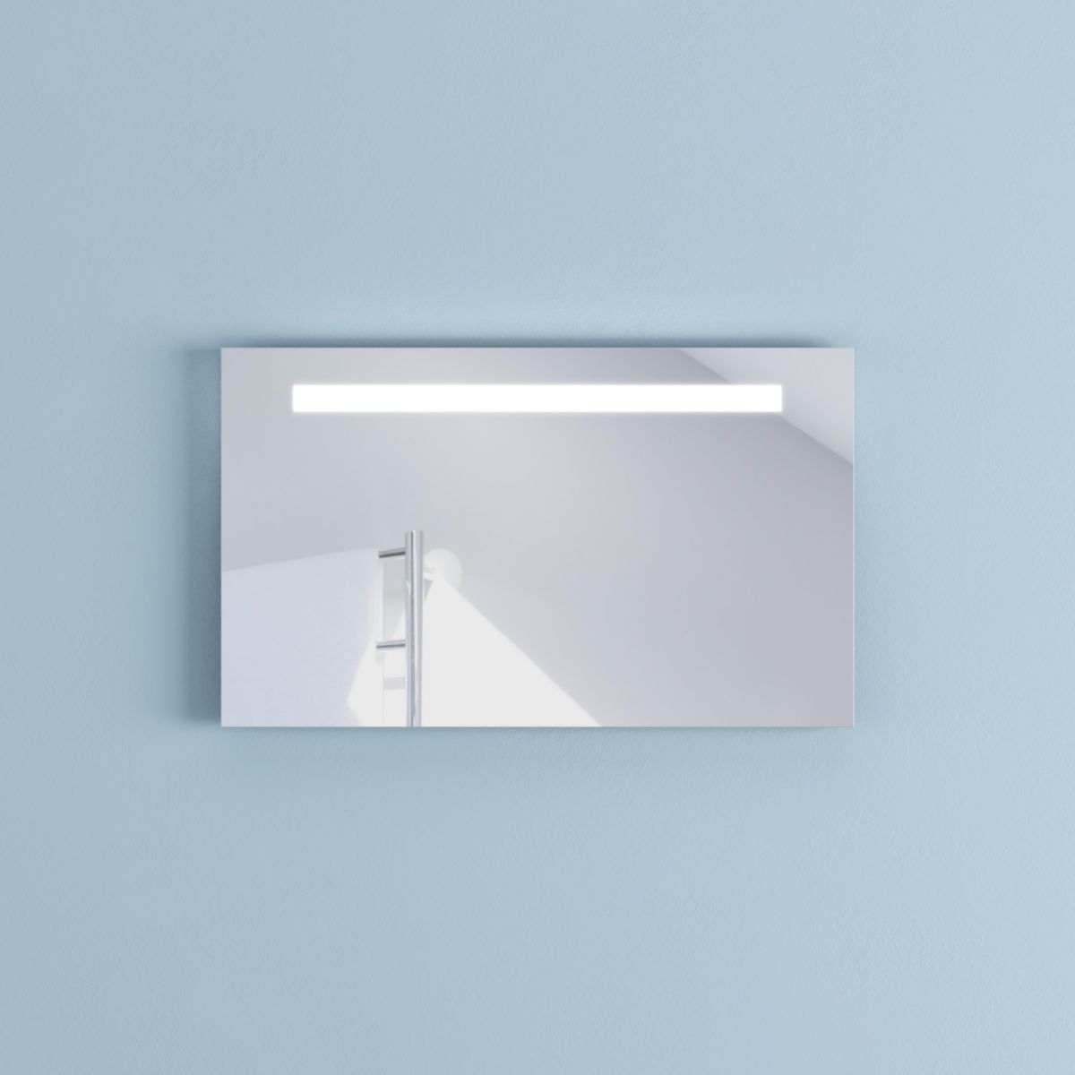 Miroir LED Major Horizontal L 801 bande LED 1 x 600 W (4500°K) Anti-buée 1 x 15 WClasse II - IP44 - CE Classe énergétique : A++ / A+ / AL 80 X P 3 X H 60 - Poids: 12 kg réf. 1744021