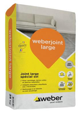 Joint de carrelage weberjoint large - gris perle E07 - sac de 25 kg