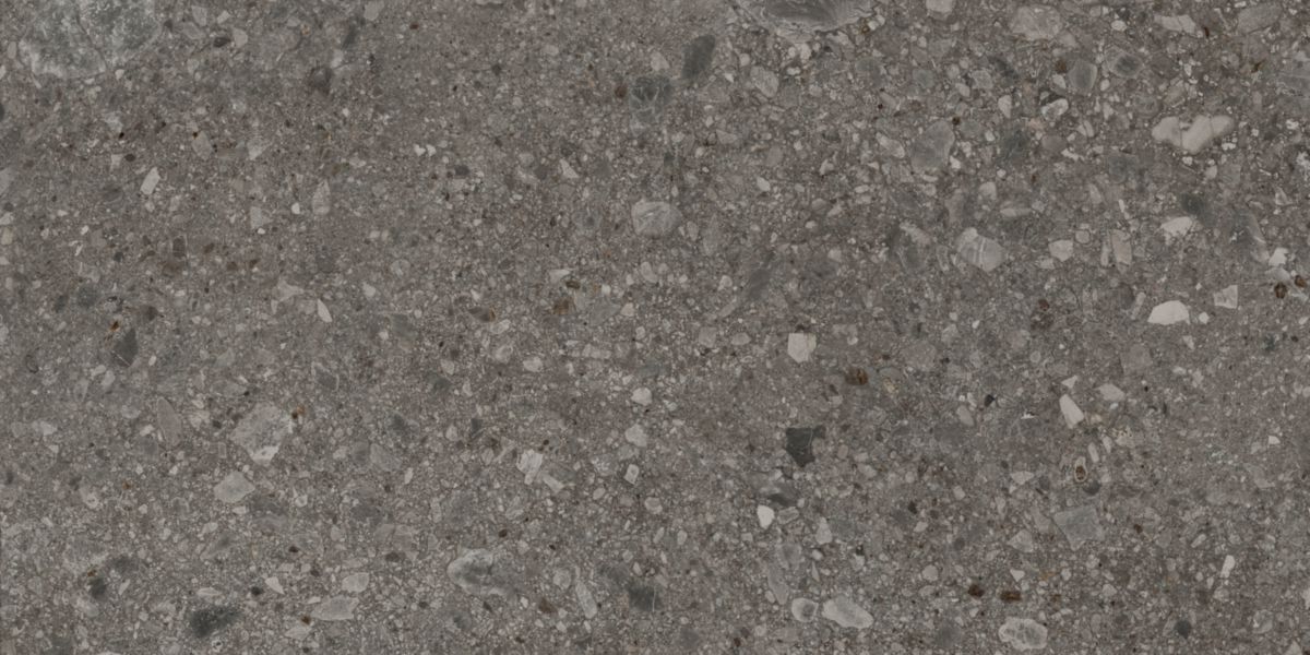 Carrelage de sol intérieur Mystone Ceppo di Grè - grès cérame rectifié - anthracite - 75x150 cm - ép. 10,5 mm