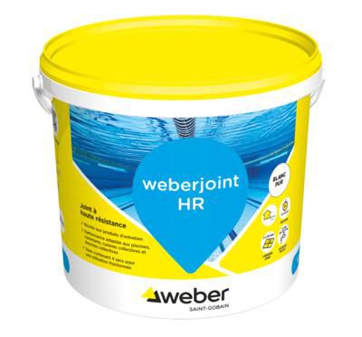 Mortier de jointoiement weberjoint HR pour carrelage de piscine - blanc pur E06 - seau de 20 kg