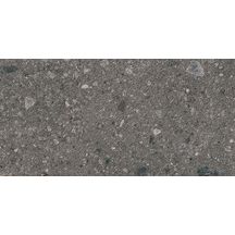 Carrelage de sol intérieur Mystone Ceppo di Grè - grès cérame structuré rectifié - anthracite - 30x60 cm - ép. 10 mm