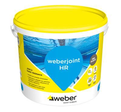 Mortier de jointoiement weberjoint HR pour carrelage de piscine - gris ciment E00 - seau de 20 kg