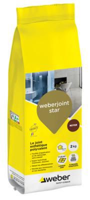 Joint de carrelage esthétique Weberjoint Star - ton noyer T01 - sac de 2 kg