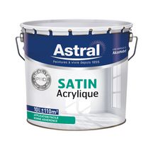 Peinture acrylique intérieur qualité professionnelle blanc satin pot de 10 l