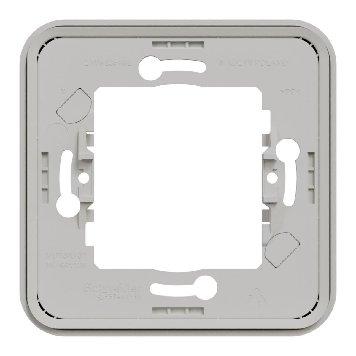 Cadre Mureva Styl - 1 poste - encastré - IP55 - IK08 - blanc