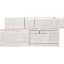 Mosaïque Mystone Lavagna - grès cérame - ton bianco - 30x60 cm