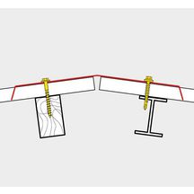 Faîtière double pour couvertures sèches 36T et 45T épaisseur 0,75 profil 432 2,10m RAL 5008