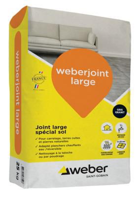 Joint de carrelage weberjoint large - gris granit E10 - sac de 25 kg